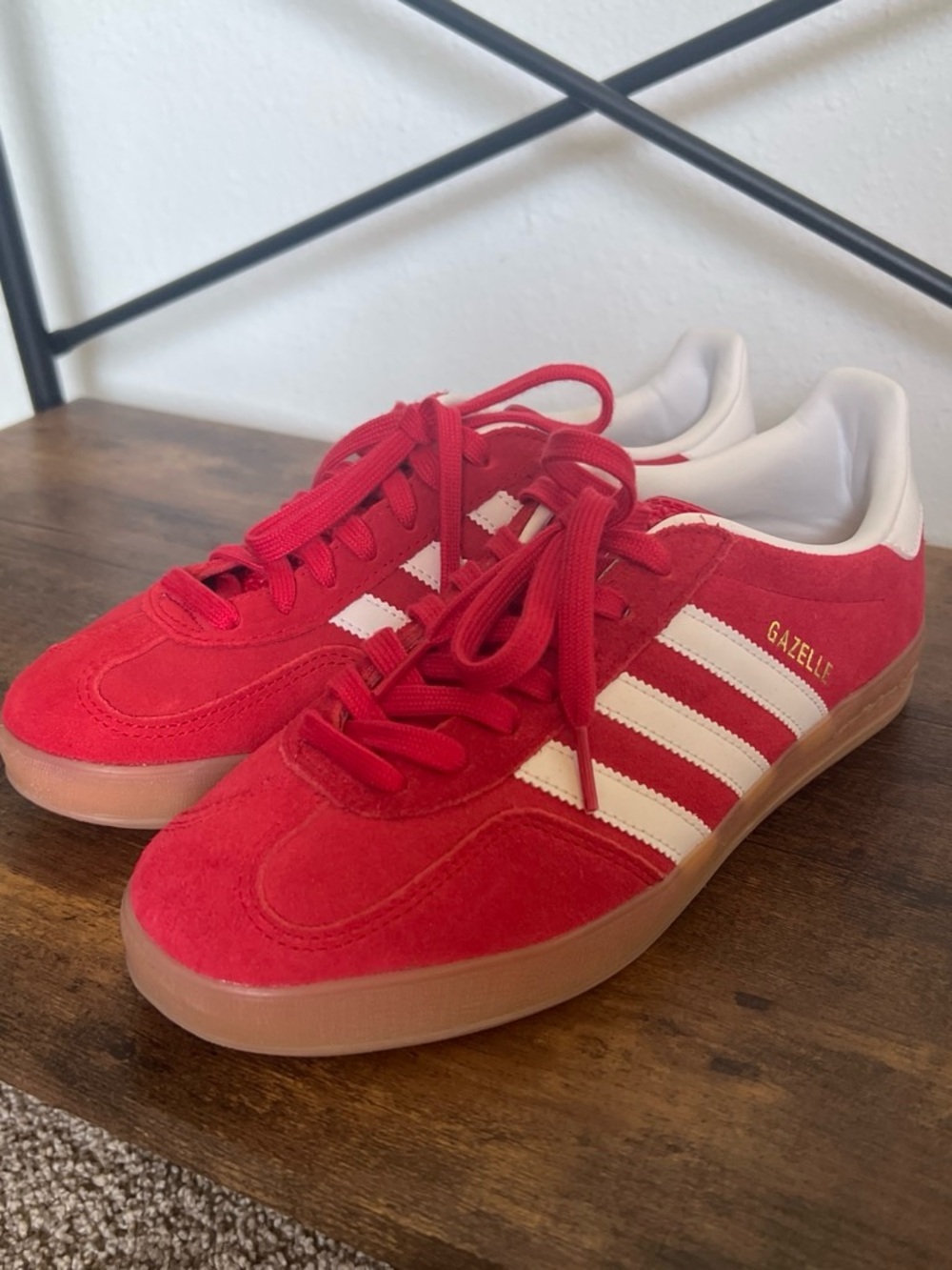 Adidas Gazelle Suede Sneakers - Red/White